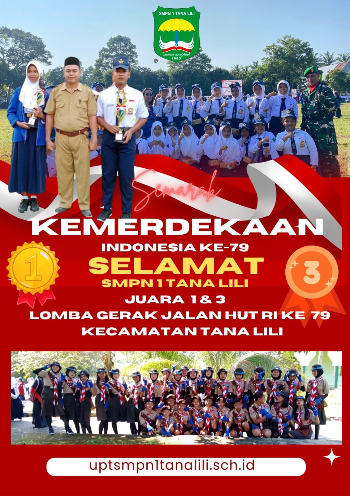 Juara 1 dan 3 Lomba Gerak Jalan  Hut RI ke-79 Kec. Tana Lili